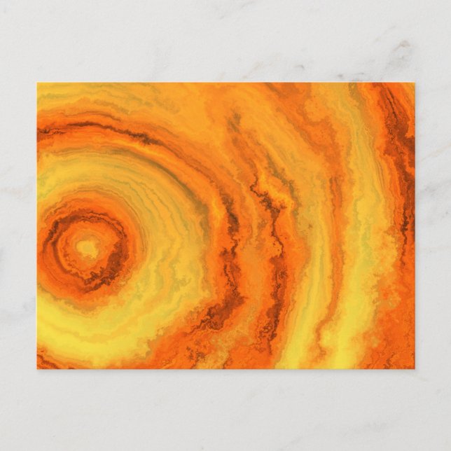 CARTE POSTALE AGATE ORANGE & GOLD (Devant)