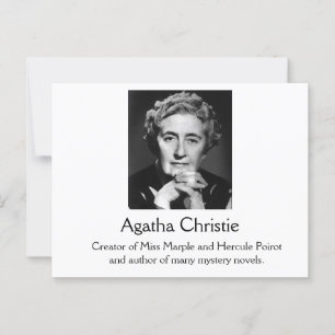Carte postale Agatha Christie