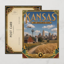 Âge d'or Art déco vintage du Kansas