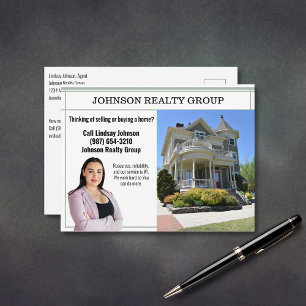 Carte Postale Agence Immobilier Direct Mail Modern Sage Green