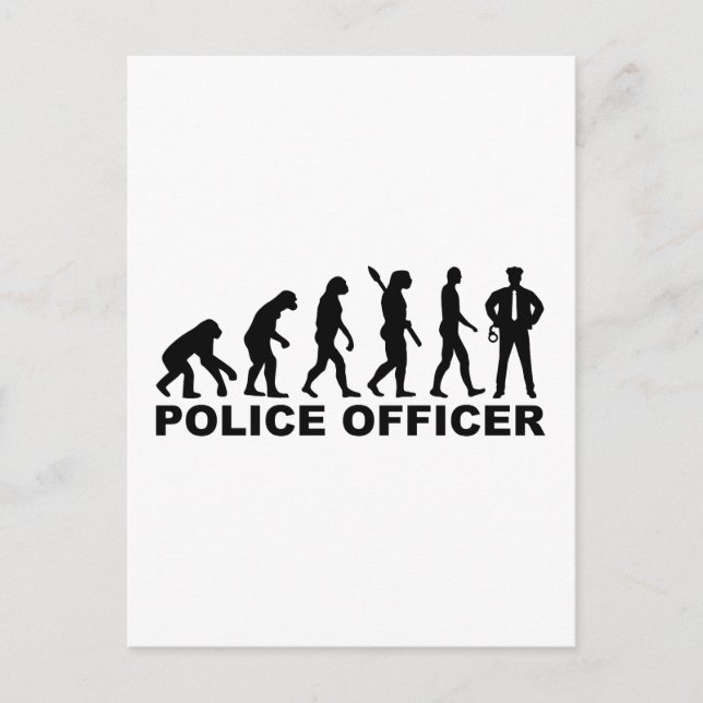 Carte Postale Agent de police de l'évolution (Devant)