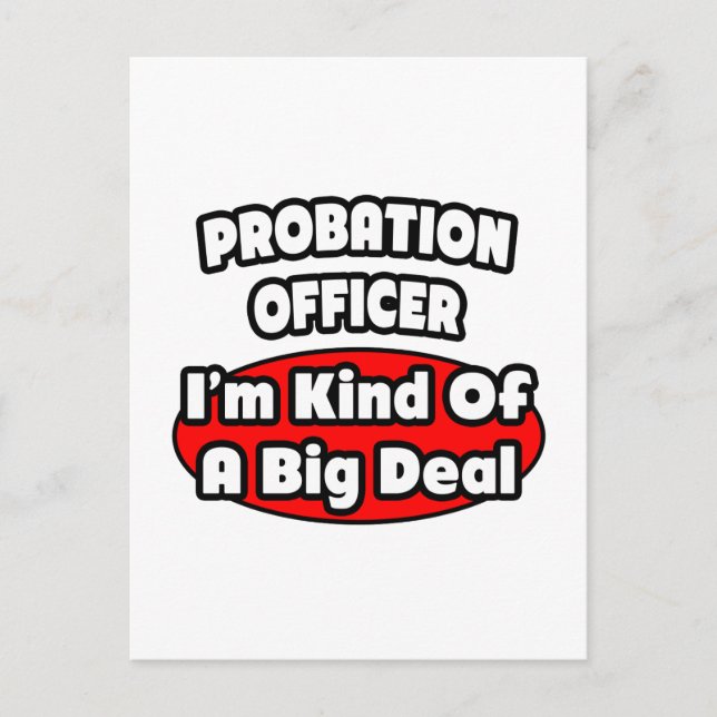 Carte Postale Agent de probation ... Gros accord (Devant)