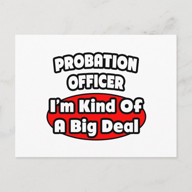 Carte Postale Agent de probation ... Gros accord (Devant)