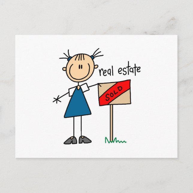 Carte Postale Agent immobilier (Devant)