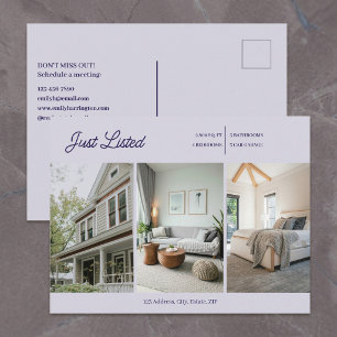 Carte Postale Agent Immobilier Lavande Moderne Nouvellement Mis
