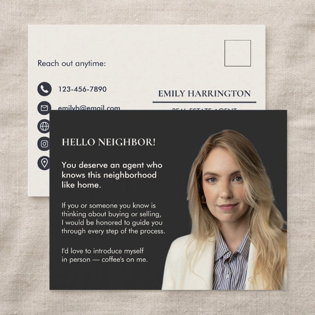 Carte Postale Agent Immobilier Neutre Introduction Clé Classique (Créateur téléchargé)