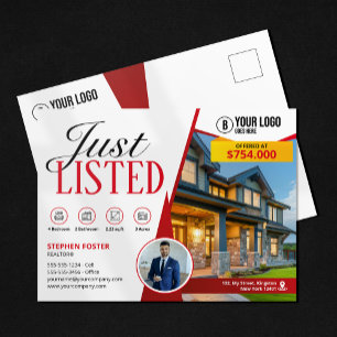 Carte Postale Agent immobilier professionnel Courtier immobilier