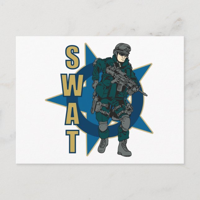 Carte Postale Agent SWAT (Devant)