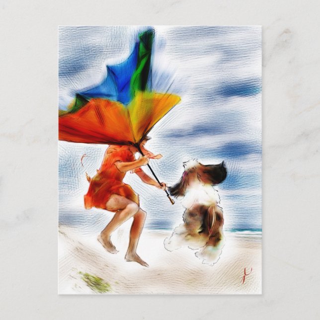 Carte Postale agir avec courage (Devant)