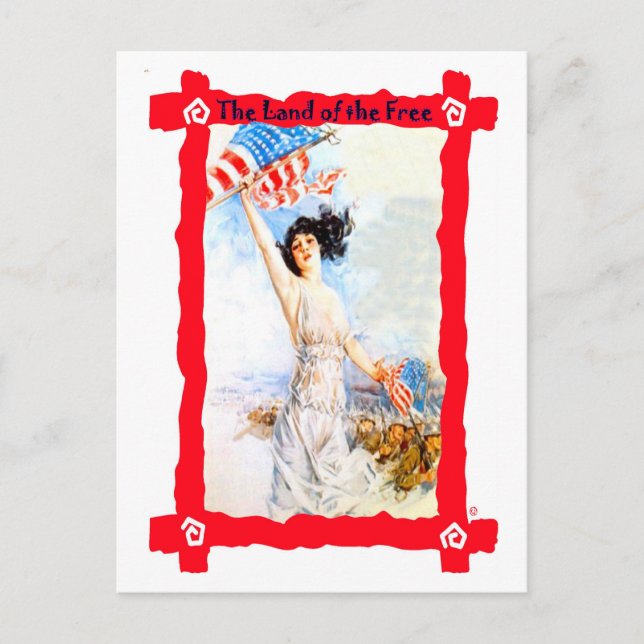 Carte Postale Agitation du drapeau (Devant)