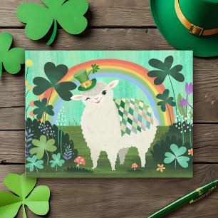 Carte Postale Agneau chanceux de la Saint Patrick