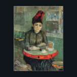 Carte Postale Agostina Segatori, Café du Tambourin par Van Gogh<br><div class="desc">Agostina Segatori Assis au Café du Tambourin par Vincent van Gogh est le portrait d'une femme (propriétaire du restaurant ; Agostina Segatori) assise à une table dans son cabaret fumant une cigarette et buvant une bière. À propos de l'artiste : Vincent Willem van Gogh (1853-1890) fut l'un des peintres Post...</div>