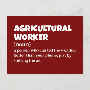 Carte postale agricole - Définition du travailleur