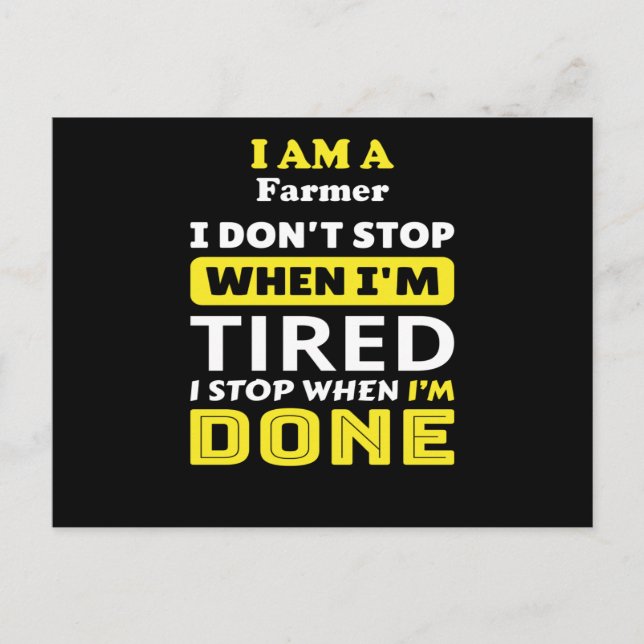 Carte Postale Agriculteur (Devant)