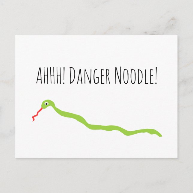 Carte Postale AHH! Danger Noodle! Snake (Devant)