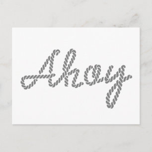 Carte Postale Ahoy en corde