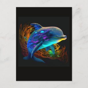 CARTE POSTALE AI DOLPHIN SWIM #3 POSTCARD