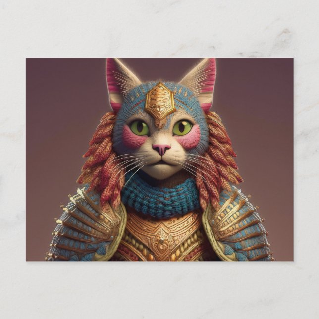 Carte Postale AI Yarn Cat (Devant)