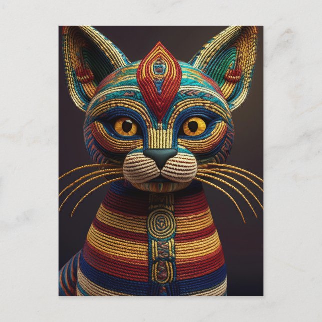Carte Postale AI Yarn Cat (Devant)