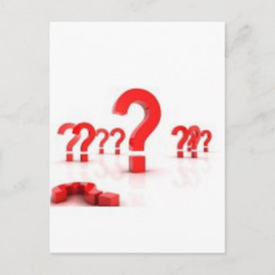 Carte Postale Aide sur la marque de question
