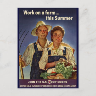 Carte Postale Aider à la conservation de la ferme pendant les 2È