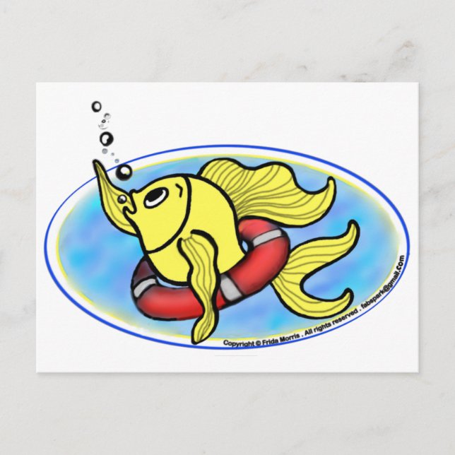 Carte Postale Aider le poisson (Devant)