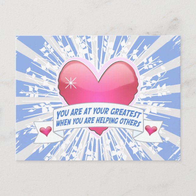 Carte Postale Aider les autres (Devant)