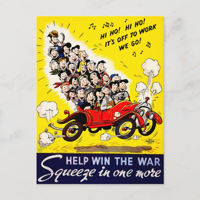 Carte Postale Aidez à gagner la guerre - Carpool (Devant)