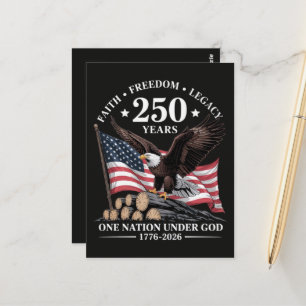 Carte Postale Aigle 250e anniversaire États-Unis