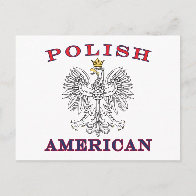 Carte Postale Aigle blanc américain polonais (Devant)