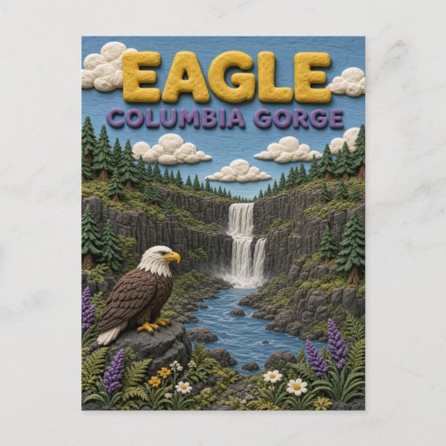 Carte Postale Aigle Columbia Gorge Moderne KlayKoo (Devant)