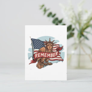 Carte Postale Aigle de la Liberté Patriotique Graphique "Souvien