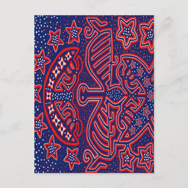Carte Postale Aigle Démocrate Patriotique USA (Devant)
