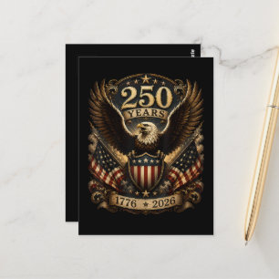Carte Postale Aigle patriotique américain 1776 2026 250e 4 juill
