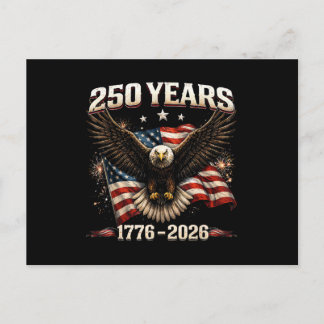 Carte Postale Aigle patriotique des États-Unis 250e anniversaire