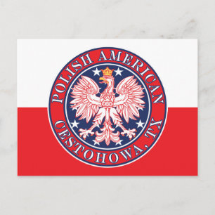 Carte Postale Aigle polonaise américaine Cestohowa Texas
