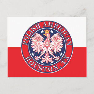 Carte Postale Aigle polonaise américaine de Houston Texas