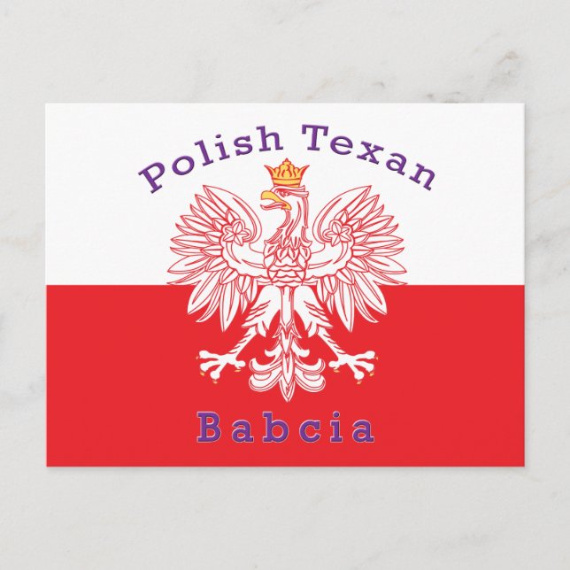 Carte Postale Aigle texan polonais Babcia (Devant)