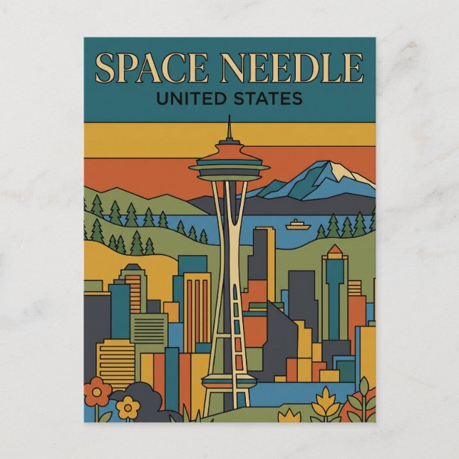 Carte Postale Aiguille de l'espace Washington (Devant)