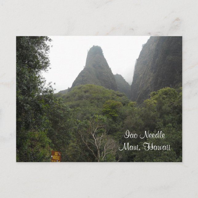 Carte Postale Aiguille Iao - Maui Hawaï (Devant)