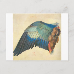 Carte Postale Aile d'un rouleau bleu par Albrecht Durer