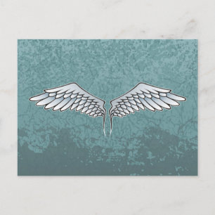 Carte Postale ailes bleu-gris