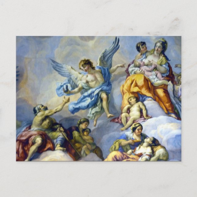 Carte Postale ailes d'ange en fresque (Devant)