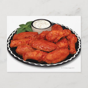 Carte Postale Ailes de Buffalo avec du fromage bleu