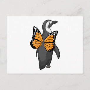 Carte Postale Ailes de papillon de pingouin