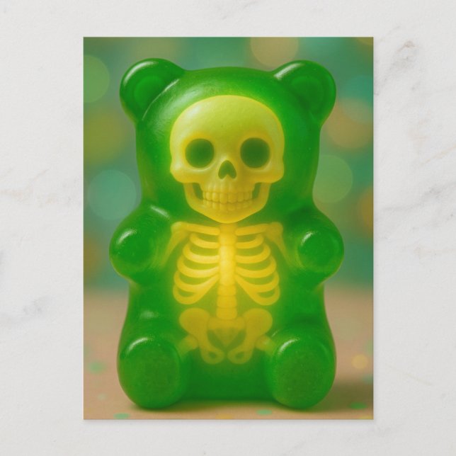 Carte Postale Aimant à l'ours de squelette (Devant)