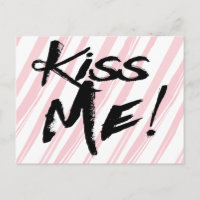 Aime Kiss Me Rose Et Noir Aquarelle Rayures