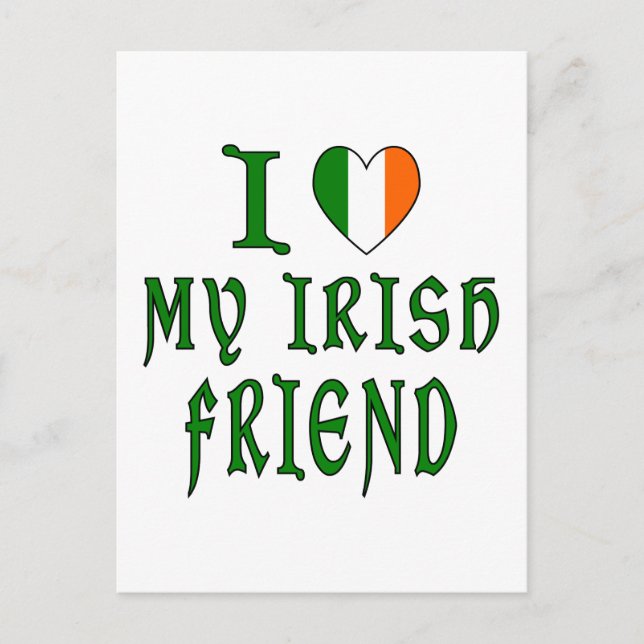 Carte Postale Aimer ami irlandais (Devant)