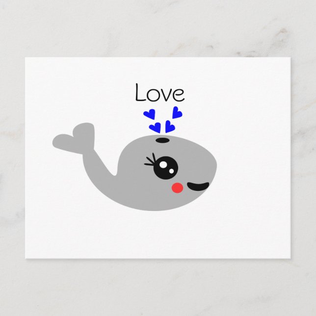 Carte Postale Aimer la baleine, Happy Whale (Devant)