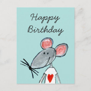 Carte Postale Aimer la souris